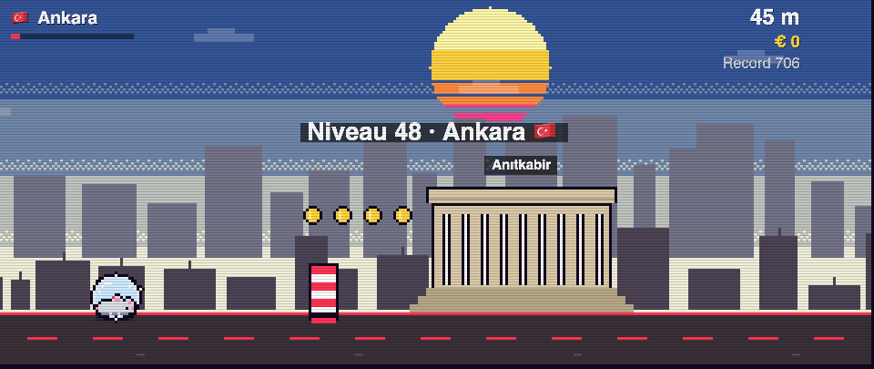 Capture de Rat Race à Ankara : le coureur devant Anıtkabir