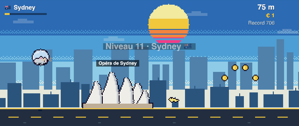 Rat Race screenshot in Sydney: the runner in front of Sydney Opera House