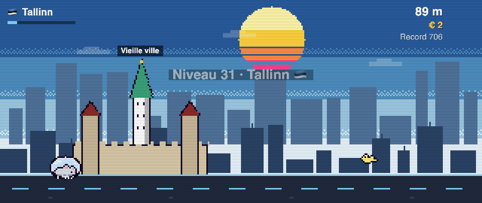Capture de Rat Race à Tallinn : le coureur devant Vieille ville