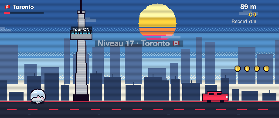 Capture de Rat Race à Toronto : le coureur devant Tour CN